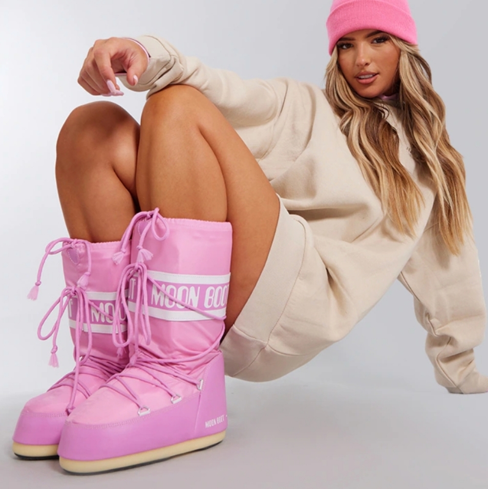 Moon Boot Icon Tall Boot Pink - Picture 1 of 16